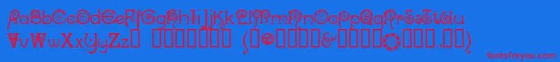 NOCKC    Font – Red Fonts on Blue Background