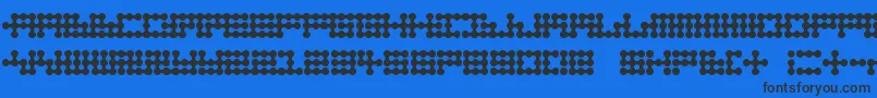 Node To Nowhere Font – Black Fonts on Blue Background