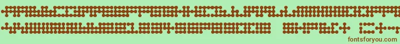Node To Nowhere Font – Brown Fonts on Green Background