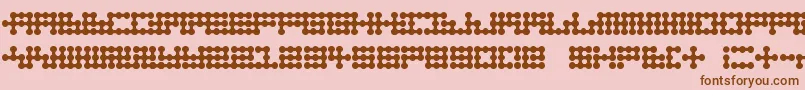 Node To Nowhere-fontti – ruskeat fontit vaaleanpunaisella taustalla