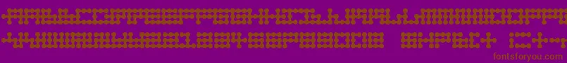 Шрифт Node To Nowhere – коричневые шрифты на фиолетовом фоне