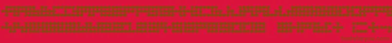 Node To Nowhere-fontti – ruskeat fontit punaisella taustalla