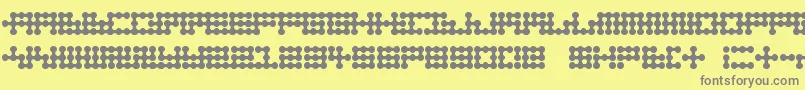 Node To Nowhere Font – Gray Fonts on Yellow Background