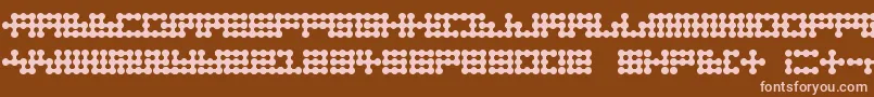 Node To Nowhere-fontti – vaaleanpunaiset fontit ruskealla taustalla