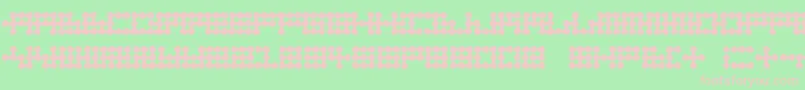 Node To Nowhere Font – Pink Fonts on Green Background