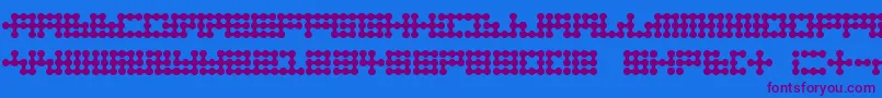 Шрифт Node To Nowhere – фиолетовые шрифты на синем фоне