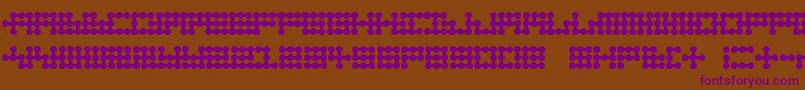 Шрифт Node To Nowhere – фиолетовые шрифты на коричневом фоне