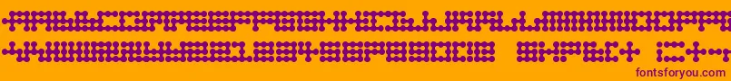 Node To Nowhere Font – Purple Fonts on Orange Background
