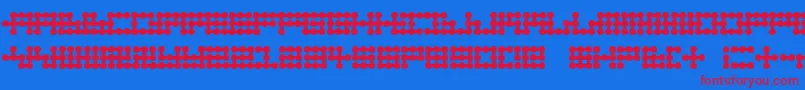 フォントNode To Nowhere – 赤い文字の青い背景