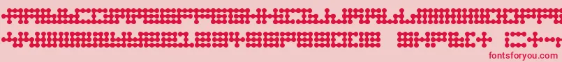 Node To Nowhere-Schriftart – Rote Schriften auf rosa Hintergrund