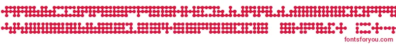 Node To Nowhere-fontti – punaiset fontit valkoisella taustalla