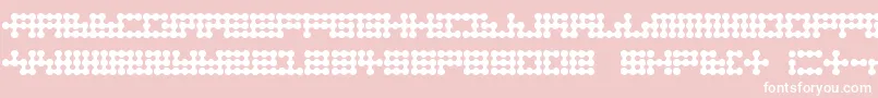 Node To Nowhere-fontti – valkoiset fontit vaaleanpunaisella taustalla