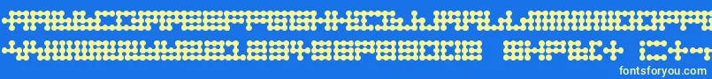 Node To Nowhere Font – Yellow Fonts on Blue Background