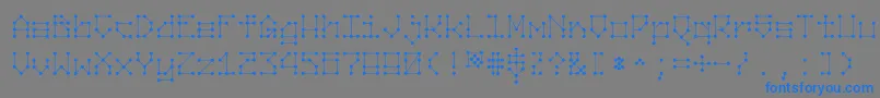 フォントNodes – 灰色の背景に青い文字