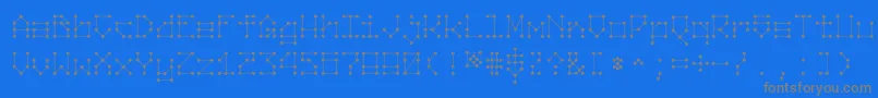 フォントNodes – 青い背景に灰色の文字