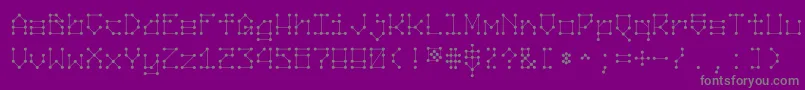 Nodes Font – Gray Fonts on Purple Background