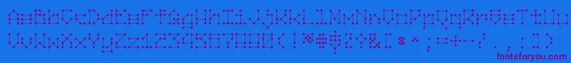 Nodes Font – Purple Fonts on Blue Background