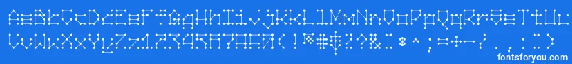 Nodes Font – White Fonts on Blue Background