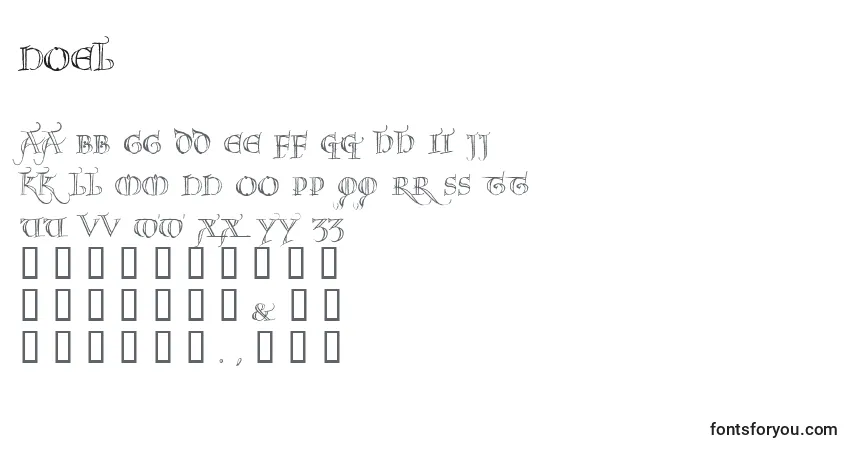 A fonte NOEL     (135670) – alfabeto, números, caracteres especiais