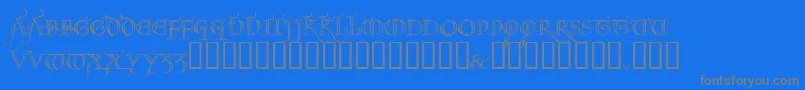 NOEL     Font – Gray Fonts on Blue Background