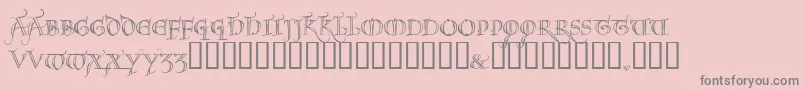 NOEL     Font – Gray Fonts on Pink Background