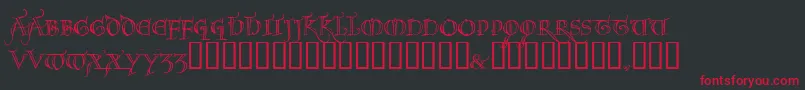 NOEL     Font – Red Fonts on Black Background
