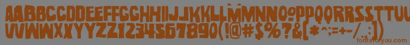 Czcionka Noel Gallagher With Accents OpenType – brązowe czcionki na szarym tle