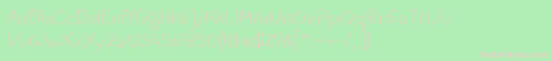 Noela Sherly Light Font – Pink Fonts on Green Background