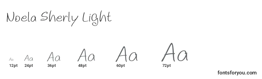 Noela Sherly Light Font Sizes