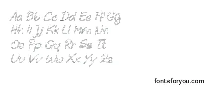 フォントNoela Sherly Outline Italic