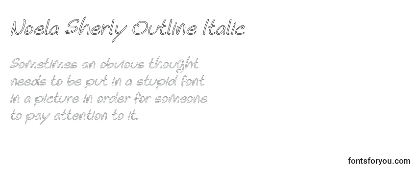 Noela Sherly Outline Italic Font