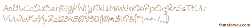 Noela Sherly Outline Font – Brown Fonts on White Background