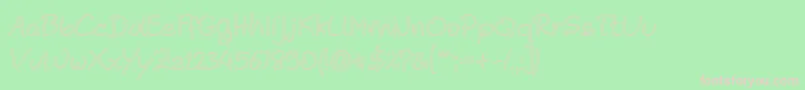 フォントNoela Sherly Outline – 緑の背景にピンクのフォント