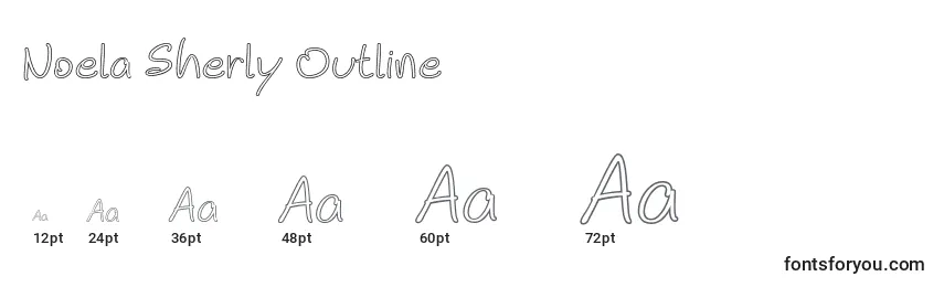 Noela Sherly Outline Font Sizes