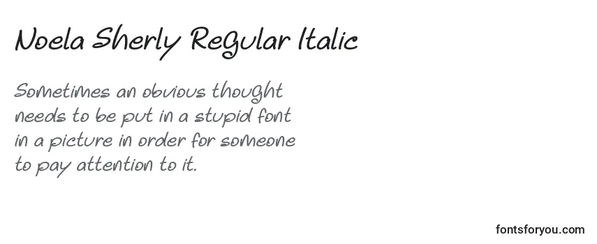 Noela Sherly Regular Italic Font