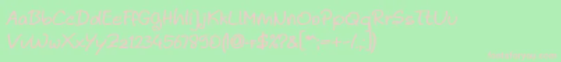 Noela Sherly Regular Font – Pink Fonts on Green Background
