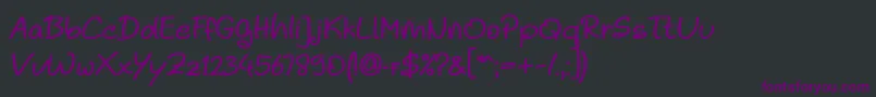 Noela Sherly Regular Font – Purple Fonts on Black Background