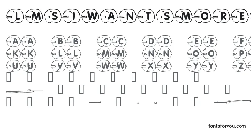 Czcionka LmsIWantSmores – alfabet, cyfry, specjalne znaki