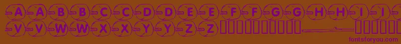 LmsIWantSmores Font – Purple Fonts on Brown Background