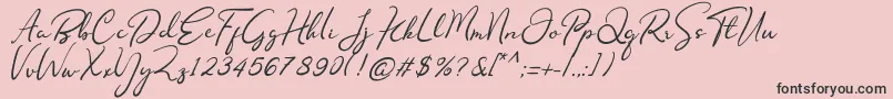 Nofhistica Font – Black Fonts on Pink Background