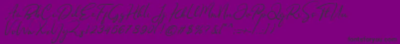 Fonte Nofhistica – fontes pretas em um fundo violeta