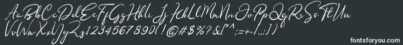 Nofhistica-fontti – valkoiset fontit mustalla taustalla
