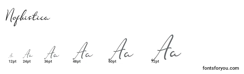 Nofhistica Font Sizes