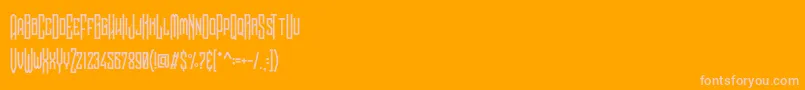 フォントNoggovoso Personal Use – オレンジの背景にピンクのフォント