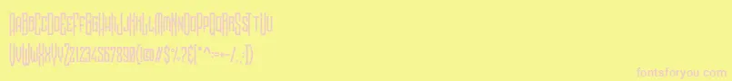 Noggovoso Personal Use-fontti – vaaleanpunaiset fontit keltaisella taustalla