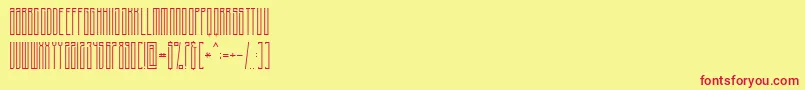 NoiseStorm Light Font – Red Fonts on Yellow Background