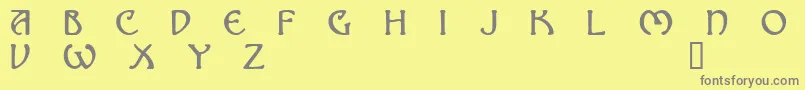 フォントNOMAD    – 黄色の背景に灰色の文字