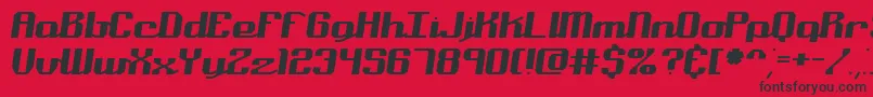 nominal Font – Black Fonts on Red Background