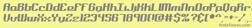 Fonte nominal – fontes cinzas em um fundo amarelo