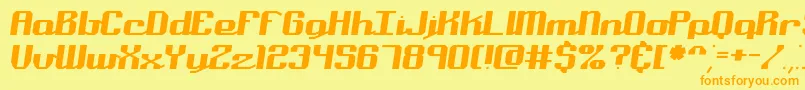 nominal Font – Orange Fonts on Yellow Background